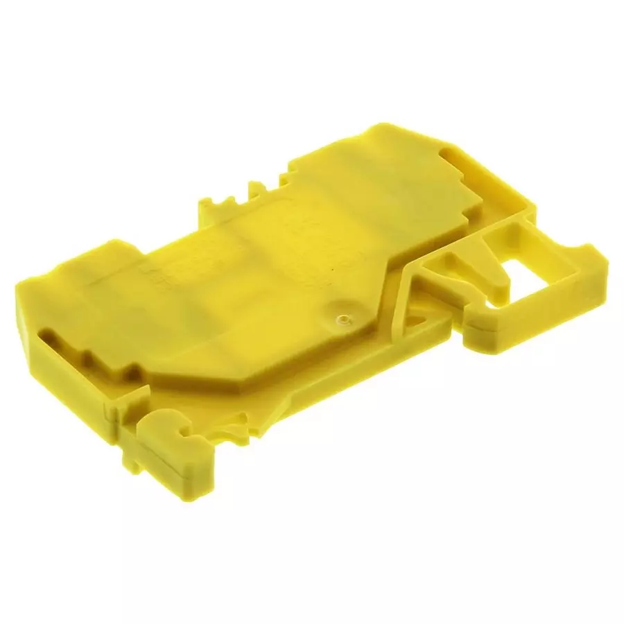 Wago TERMINAL BLOCK, DIN RAIL, 2 POSITION, 28-12AWG, YEL, 280-906