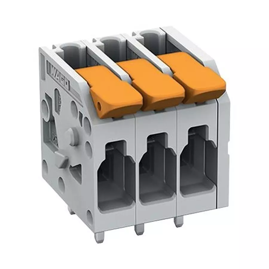 Wago TB, WIRE TO BRD, 3POS, 12AWG, 2604-1103