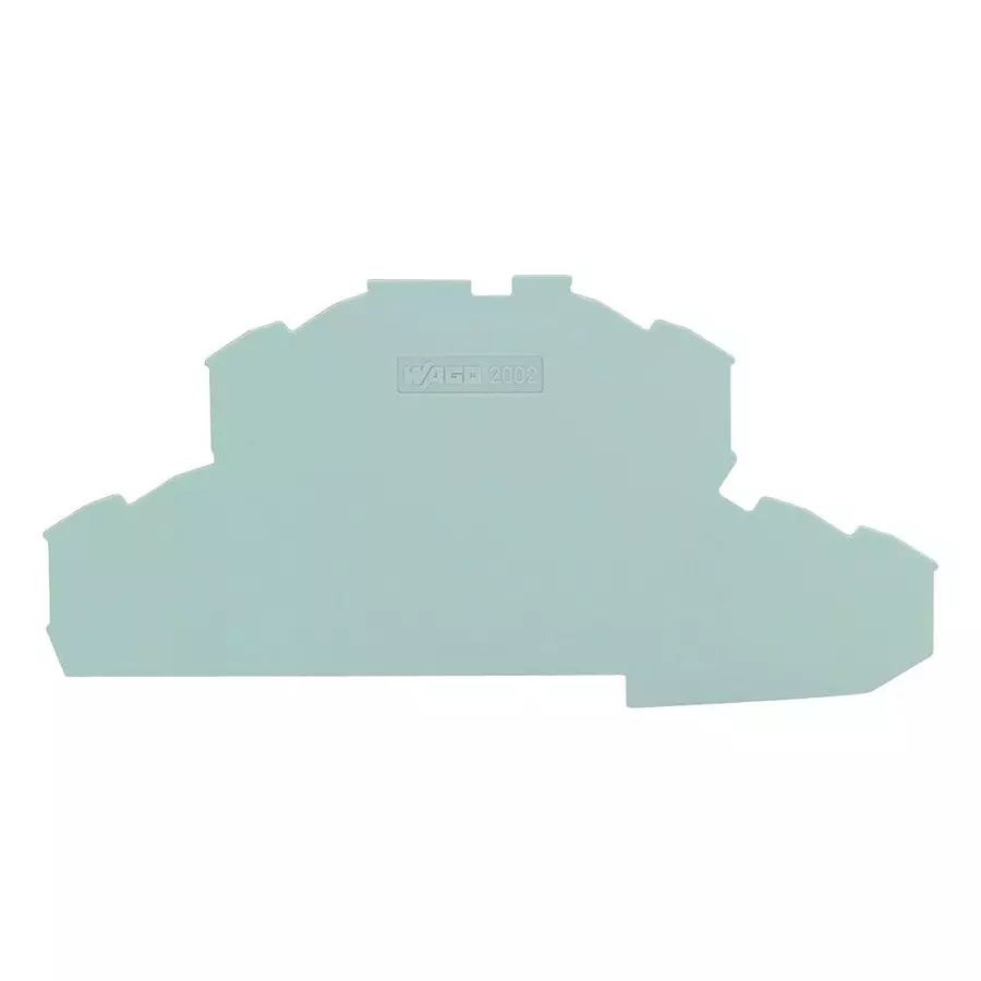 Wago END AND INTERMEDIATE PLATE, RAIL, GRAY, 2002-2491.