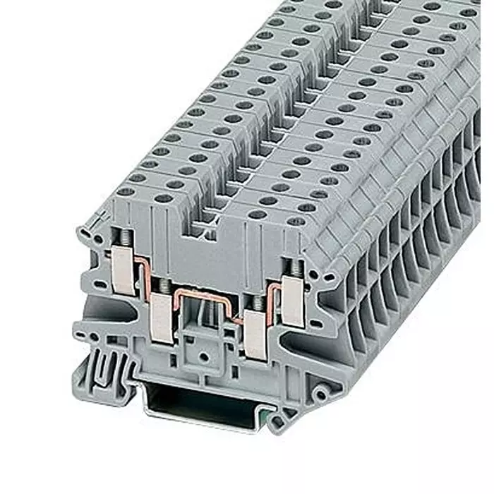 Omega Terminal Block, Din Rail, 4Pos, 10Awg, XBUT4D22BU