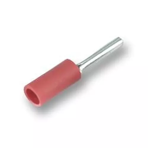 JST (JAPAN SOLDERLESS TERMINALS) Crimp Terminal, Pin, Red, Pk100, FVGSPC-1 (LF) K (Pack of 100)