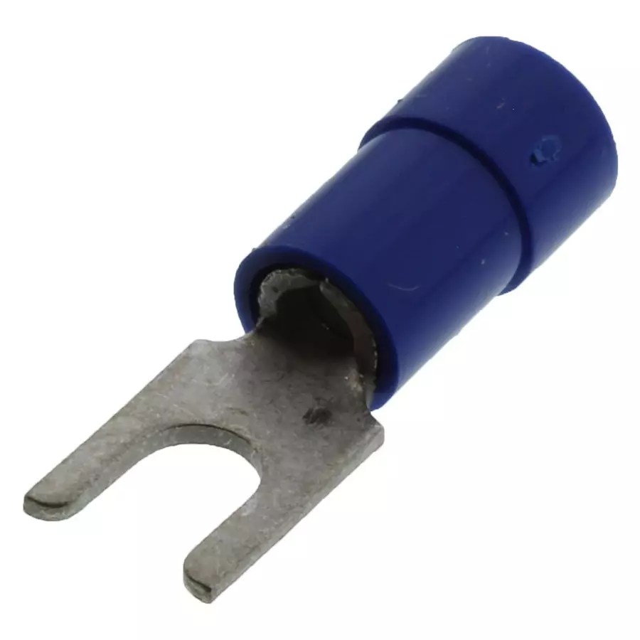 MOLEX Spade Crimp Terminals TERMINAL, FORK TONGUE, #6, 14AWG, BLU 19131-0023 (Pack of 10)