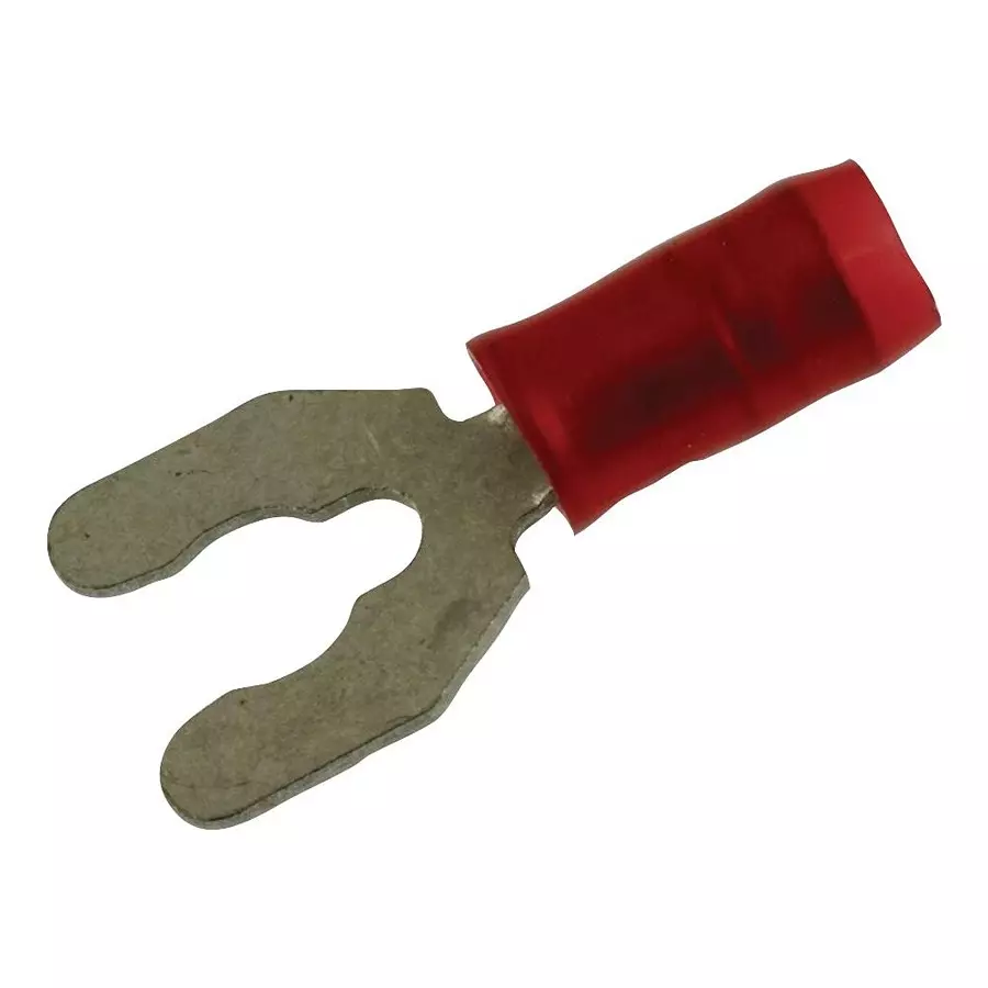 MOLEX Spade Crimp Terminals TERMINAL, FORK TONGUE, #2, RED, 18AWG 19144-0002 (Pack of 1500)
