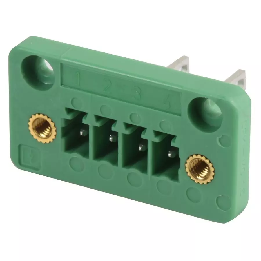 Phoenix Contact Pluggable Terminal Block Headers & Sockets TERMINAL BLOCK, HEADER, 4POS, TH, 1829361