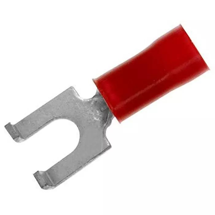 AMP - TE CONNECTIVITY TERMINAL, SPADE/FORK, #6, CRIMP, RED, FULL REEL, 2-32562-1