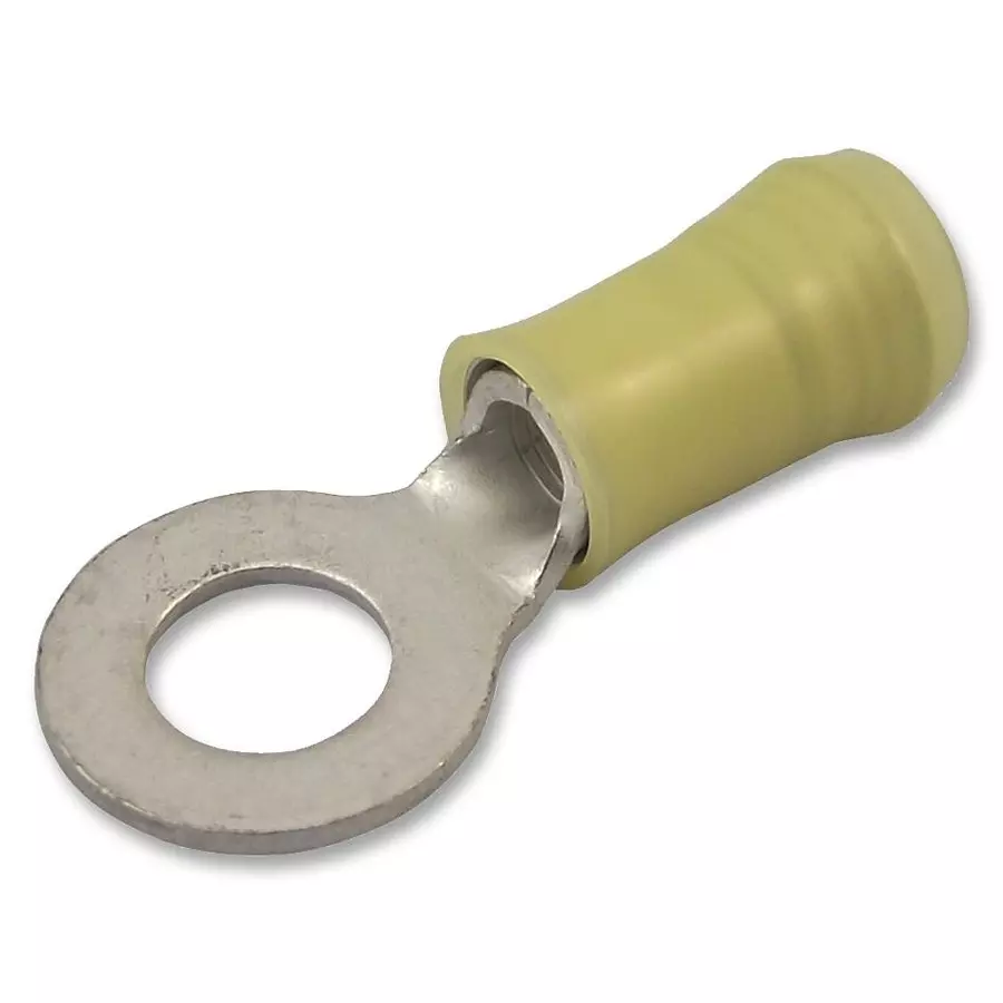 AMP - TE CONNECTIVITY TERMINAL, CRIMP, RING, PIDG, 6MM, YELLOW, 165034 (Pack 10)