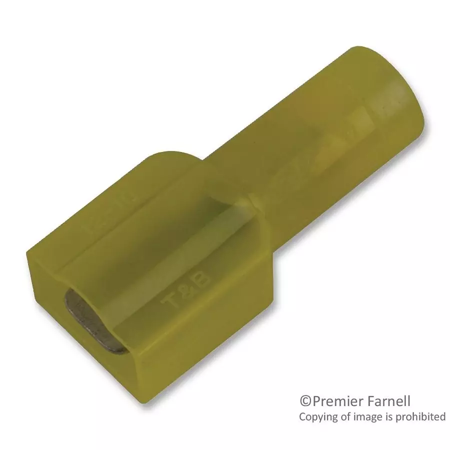 ABB - THOMAS & BETTS TERMINAL, MALE DISCONNECT, 0.25IN YELLOW, 10RC-251T (Pack of 25)