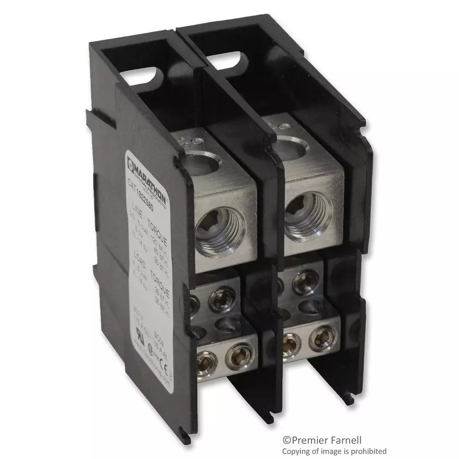 MARATHON SPECIAL PRODUCTS TERMINAL BLOCK, BARRIER, 2 POSITION, 2/0-14AWG, 1322580