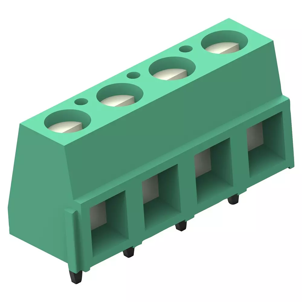 TE CONNECTIVITY Terminal Block, Wire To Brd, 4Ways, 16Awg, 282837-4