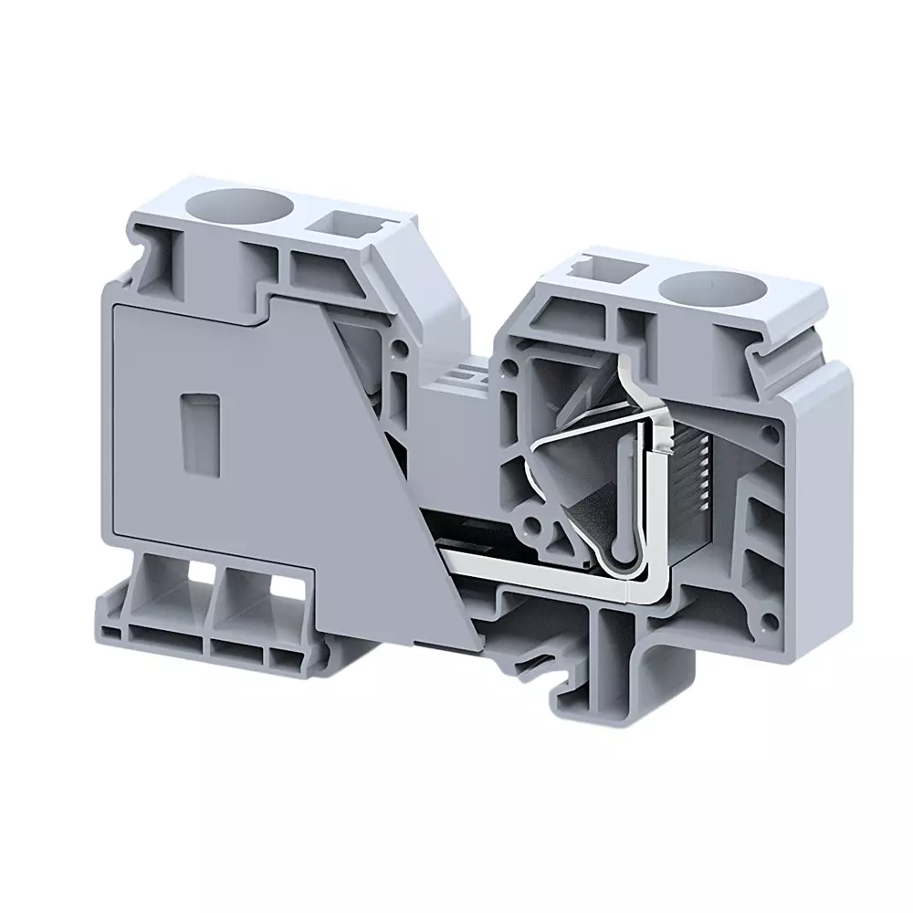 Connectwell Feed Through Spring Clamp Terminal Block 35 mm² 1000 V 125 A Grey, CX35