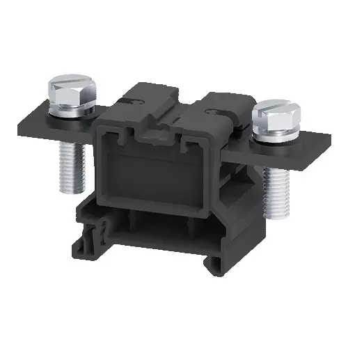 Connectwell Feed Through Slotted Bolt Type Terminal Block 70 mm² 1000 V 192 A Black, CBB70LSEBK