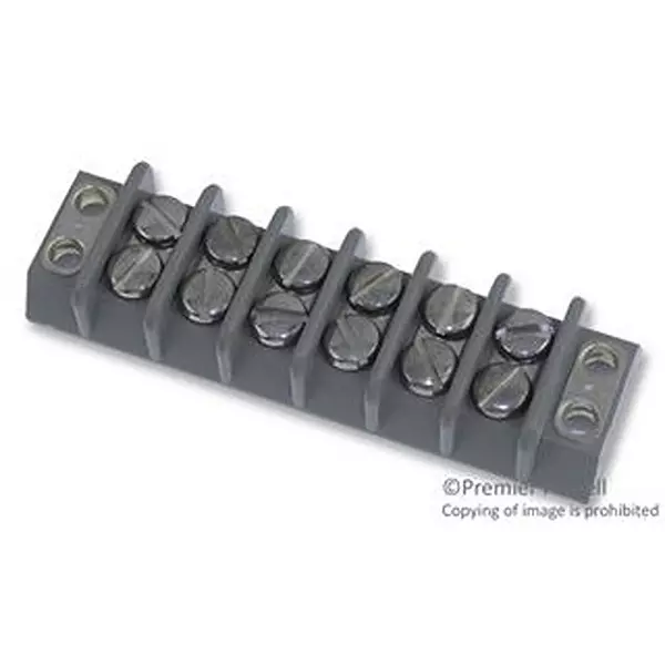 MARATHON SPECIAL PRODUCTS Terminal Block, Panel, 9.5 mm, 6 Position, 16Awg, 37TB06F