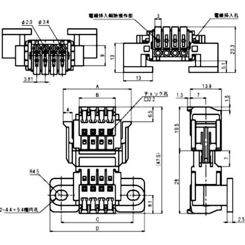 sato-parts-screwless-terminal-block-3-pole-100-m-or-more-dc500-v-sl-4000-ash-3pgy