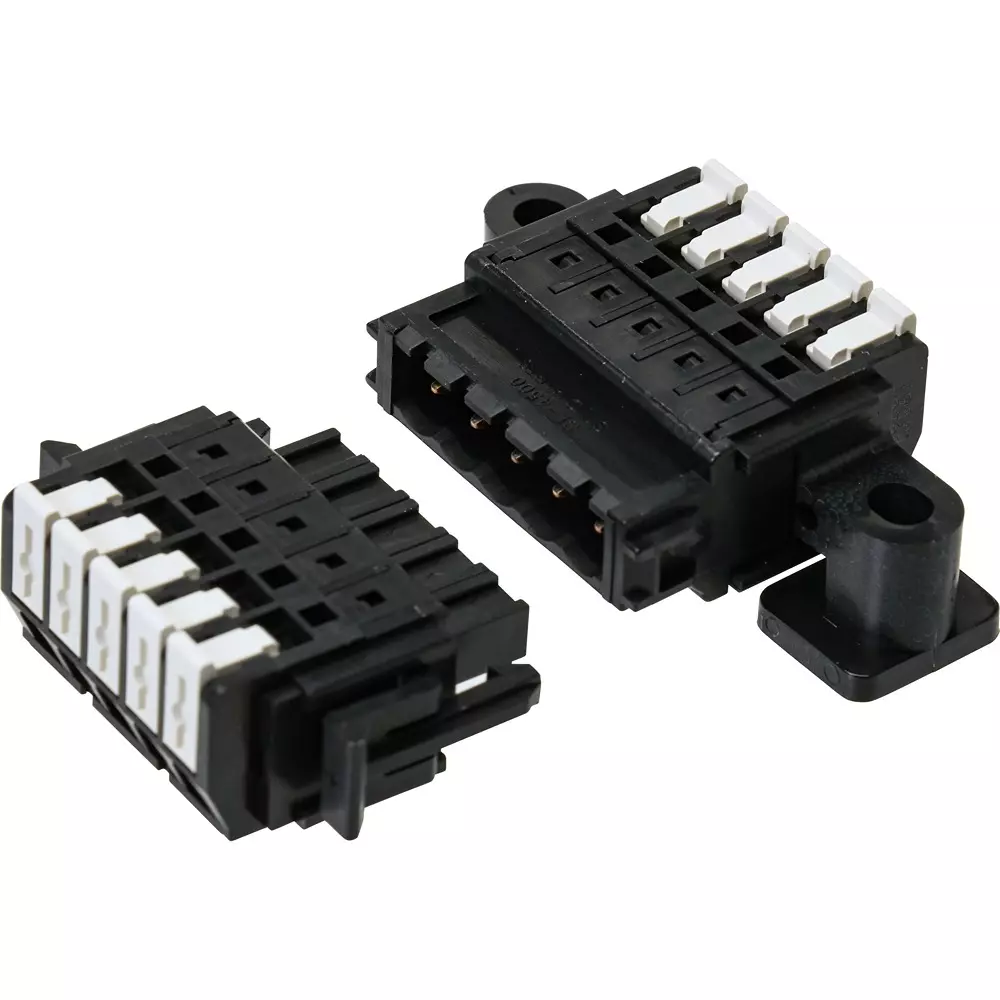 Sato Parts Screwless Terminal Block 5 Pole 100 mΩ or more (DC500 V), SL-4500-ASH-5PB