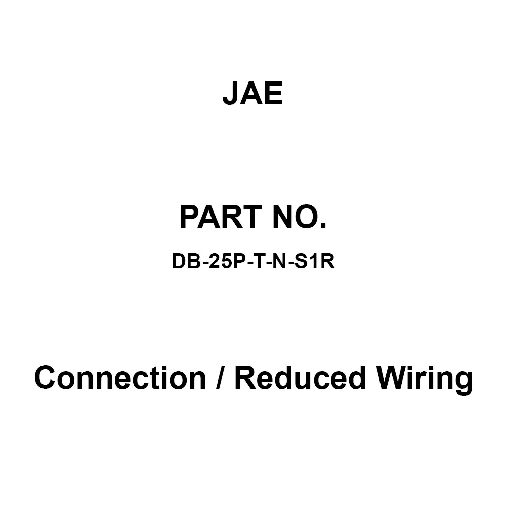 JAE Connection / Reduced Wiring (Control Devices) 25 Pole, DB-25P-T-N-S1R (10 Pcs Set)