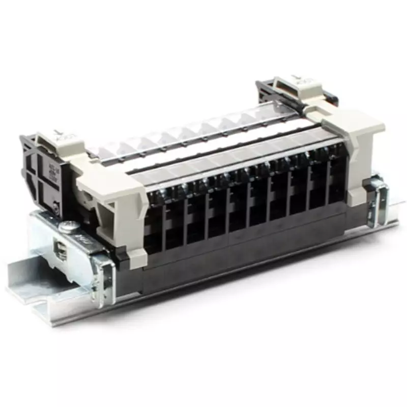 Toyo Giken Assembly Terminal Block Screw Up 1 Stage 8 mm Spacing DIN35 mm 15 Pole, ATXRL-10-15P