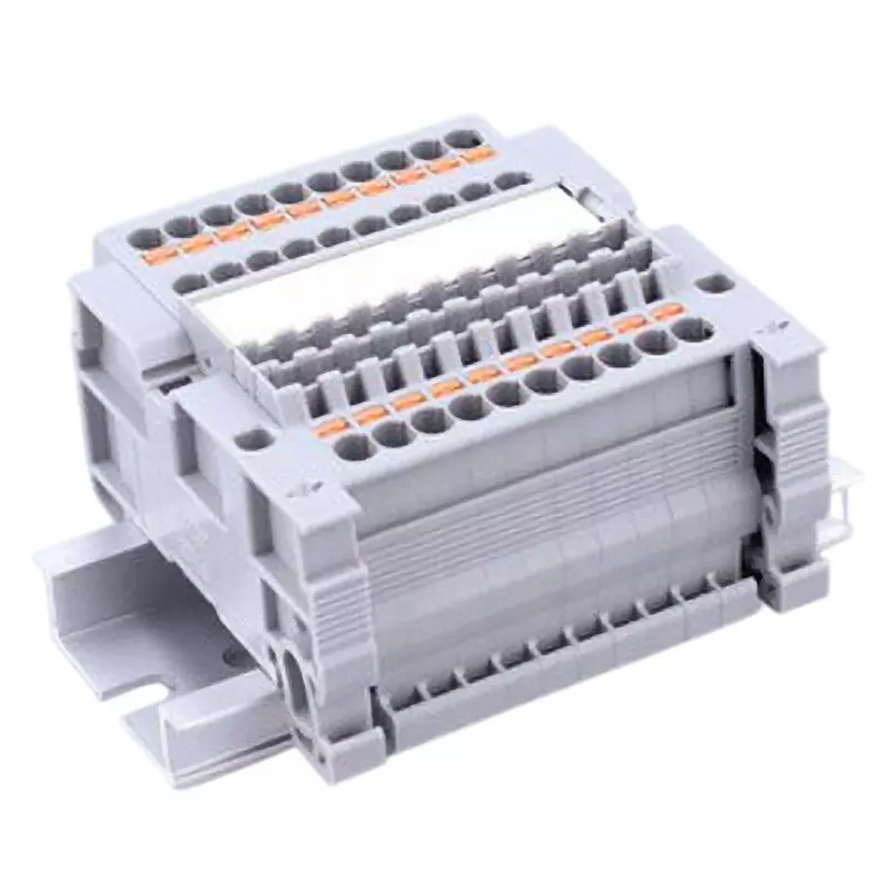 Toyo Giken Assembly Terminal Block Spring Lock 1 Stage 4.2 mm Spacing DIN35 mm 206 Pole, VTXL-2/3-206P