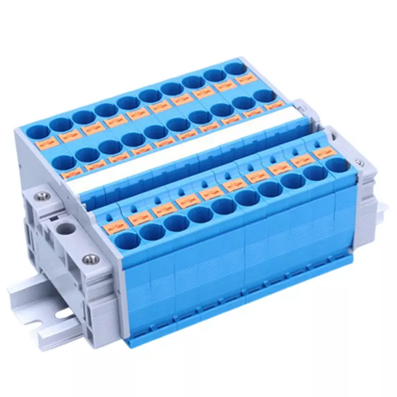 Toyo Giken Assembly Terminal Block 1000 V Spring Lock 1 Stage Blue 67 Pole, VTXL-10/3BL-67P