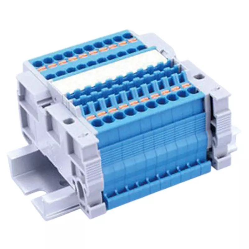 Toyo Giken Assembly Terminal Block 500 V AC/DC Spring Lock 1 Stage Blue 216 Pole, VTXL-2/3BL-216P