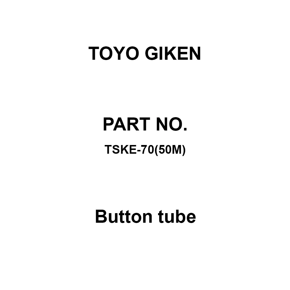 Toyo Giken Button Tube Polyacetal Resin Button / 65 mm Spacing 50 m Length and 70 mm Inner Diamater, TSKE-70(50M)