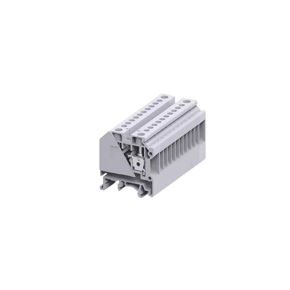 Connectwell Distribution Terminal Block Screw Clamp Type 10 mm² Wire Size 12 mm Stripping Length 1 Level Polyamide Black, CMDB12BK