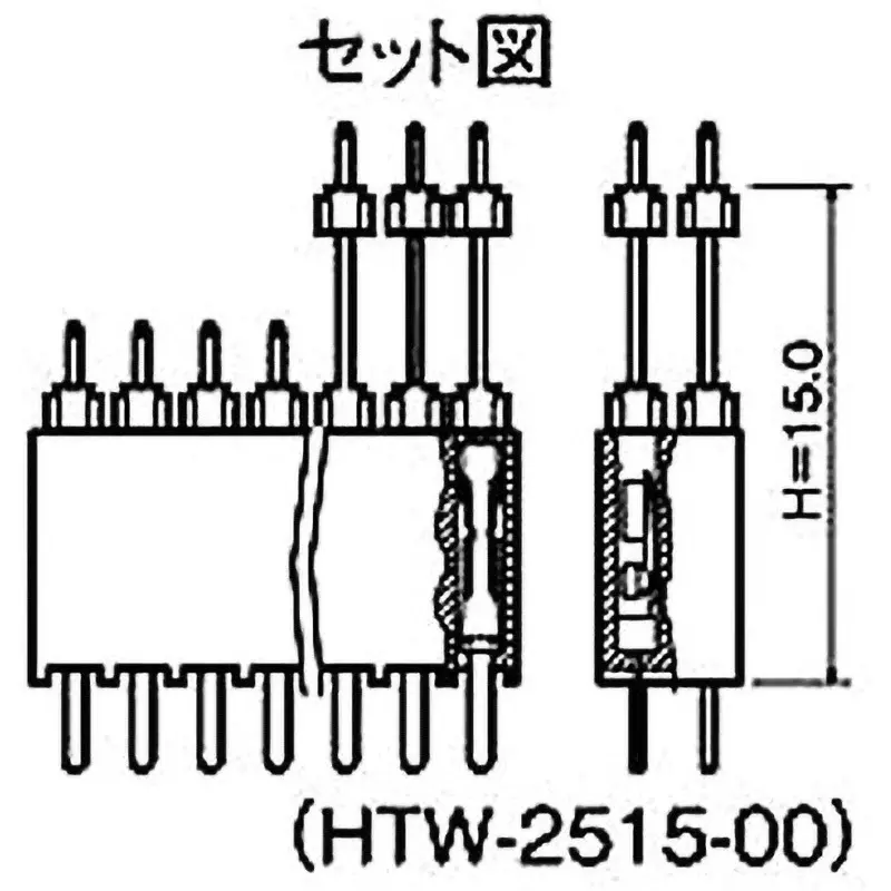 HIROSUGI Stacked Terminal 16 No. of Pins 2.5 mm Cell Spacing, HTW-2515-08 (Pack of 10)