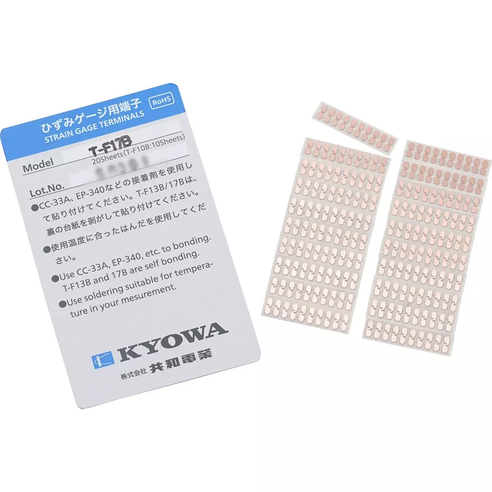 Kyowa Strain Gauge Terminal 2-wire sealed type -30 to 50℃ Operating Temperature Range, T-F17B (Pack of 20)