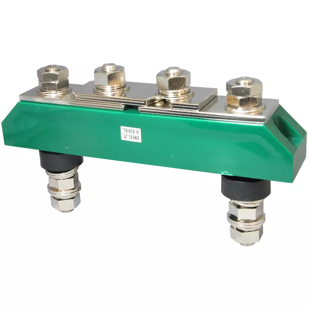 Taiwa Electric Industry Terminal Block 200 Amp Rated Current Green, TB4EB-BGN