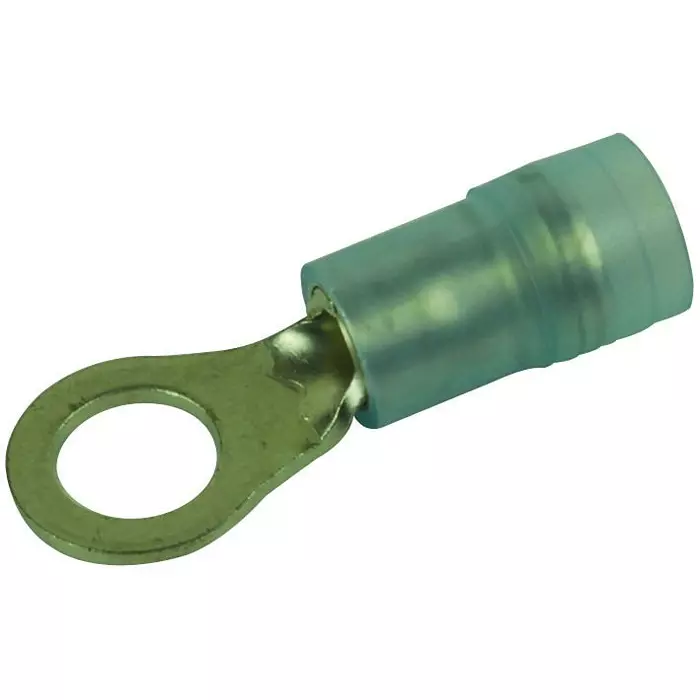 MULTICOMP PRO Ring Crimp Terminals TERMINAL, RING TONGUE, #10, CRIMP, BLUE, MC29550 (Pack of 100)