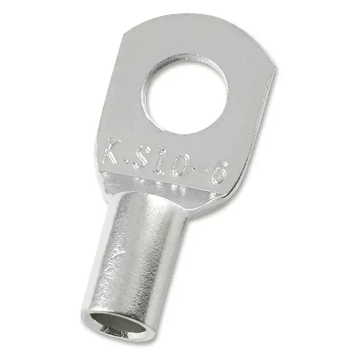 MULTICOMP PRO Lug Terminals COPPER TUBULAR LUG, 6.5MM, 8AWG, CRIMP, MC000761 (Pack of 5)