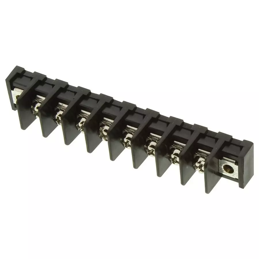 MULTICOMP PRO Barrier Panel Mount Terminal Blocks TERMINAL BLOCK, BARRIER, 8POS, 14AWG, MC001355.
