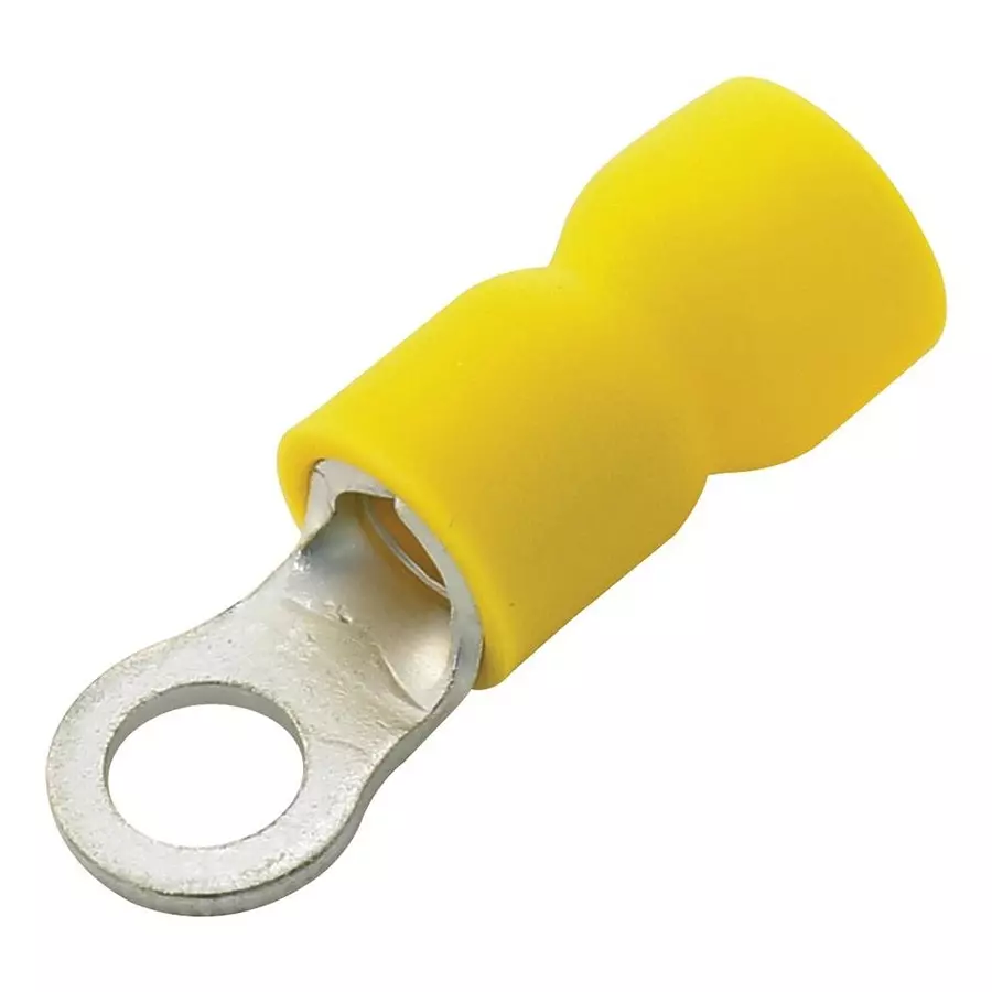 MULTICOMP PRO Ring Crimp Terminals CRIMP TERMINAL, RING, 5MM, YELLOW, PK100, RVE5-5 (Pack of 100)
