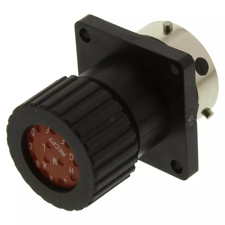 ITT CANNON Circular Industrial Connectors CIRCULAR CONNECTOR, RCPT, 0-12, FLANGE, 192900-0308