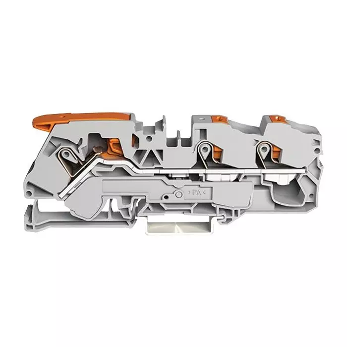 Wago TERMINAL BLOCK, DINRAIL, 3WAYS, 6AWG, 2116-5301