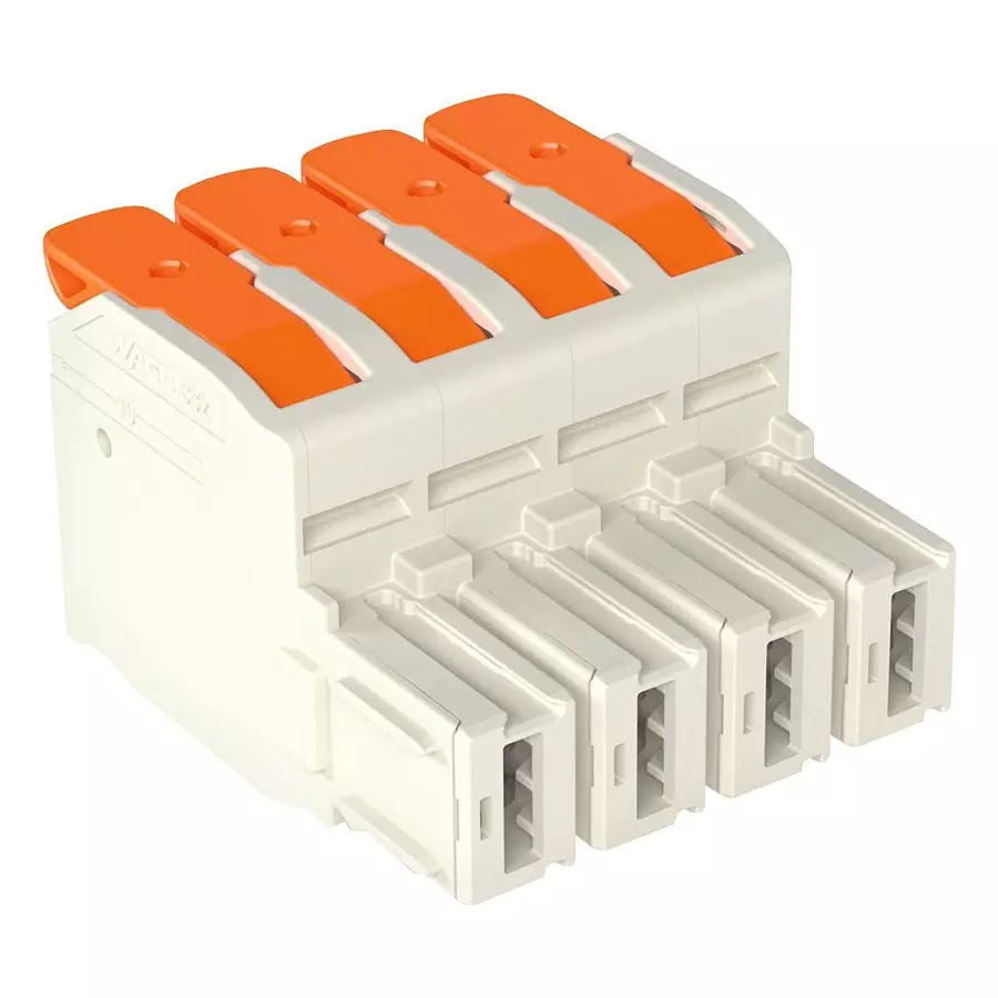 Wago TERMINAL BLOCK, PLUGGABLE, 4WAY, 4AWG, 832-1104