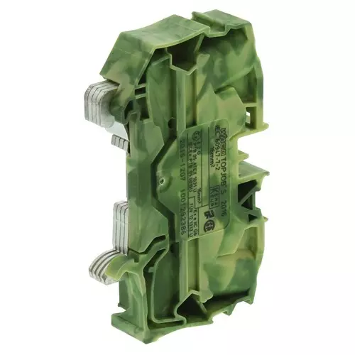 Wago TERMINAL BLOCK, DIN RAIL, 2POS, 10AWG, 2016-1207