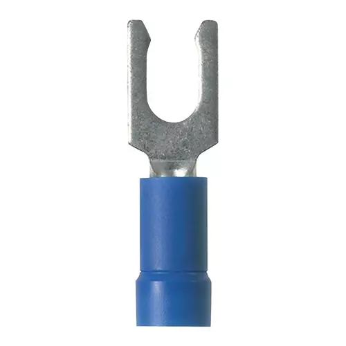 PANDUIT Spade Crimp Terminals TERMINAL, FORK TONGUE, M3.5, 14AWG, BLU, PV146LF-M. (Pack of 5)
