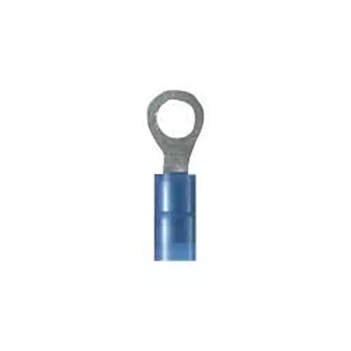 PANDUIT Ring Crimp Terminals TERMINAL, RING TONGUE, M10, 14AWG, BLUE, PV14-38R-L