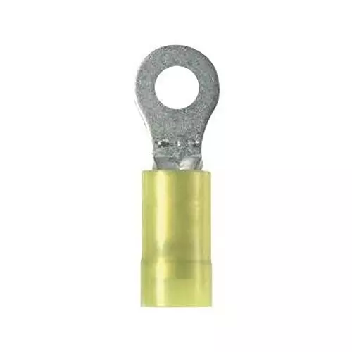 PANDUIT Ring Crimp Terminals TERMINAL, RING TONGUE, 5/16", 10AWG, YEL, PNF10-56R-L