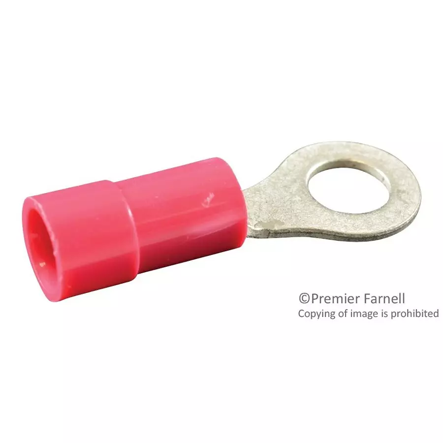MOLEX Ring Crimp Terminals TERMINAL, RING TONGUE, #8, RED, 18AWG 19070-0013 (Pack of 10)