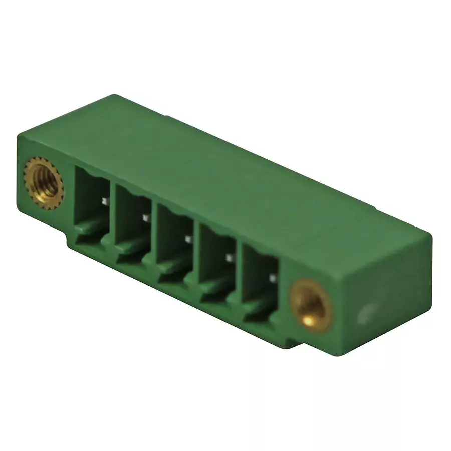 Phoenix Contact Pluggable Terminal Block Headers & Sockets HEADER, PCB, FLANGE, 3.81MM, 5WAY, MCV 1,5/ 5-GF-3,81