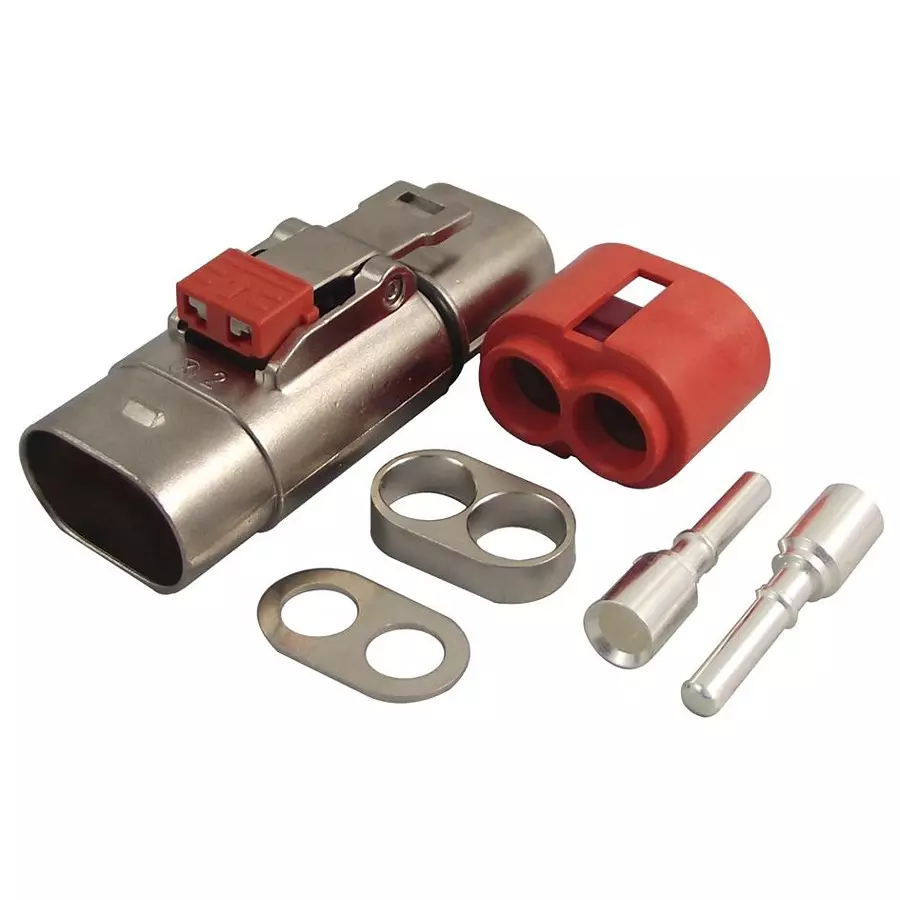 AMPHENOL INDUSTRIAL CONNECTOR, RECTNGLR, PLUG, 2POS, CABLE, PL182X-61-10