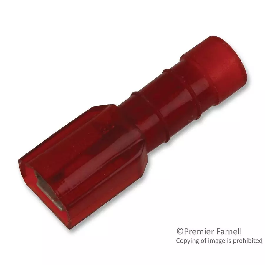 ABB - THOMAS & BETTS TERMINAL, FEMALE DISCONNECT, 0.187IN RED, 18RAD-18277 (Pack of 100)