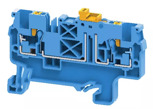 Connectwell Push In Knife Disconnect Compact Terminal Block 2.5 mm² Polyamide Blue, CPK2.5BU