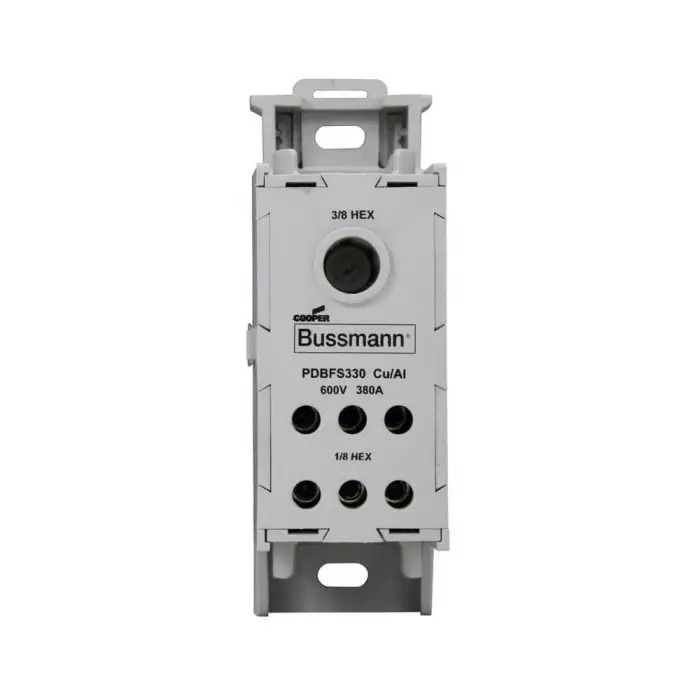 EATON Distribution Block, 380A, 600 V AC/DC, Grey, PDBFS330 (Pack of 2)