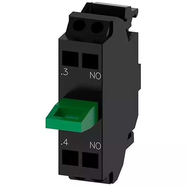Siemens Contact Block Panel Mount Spring Terminal, 3SU14002AA103BA0