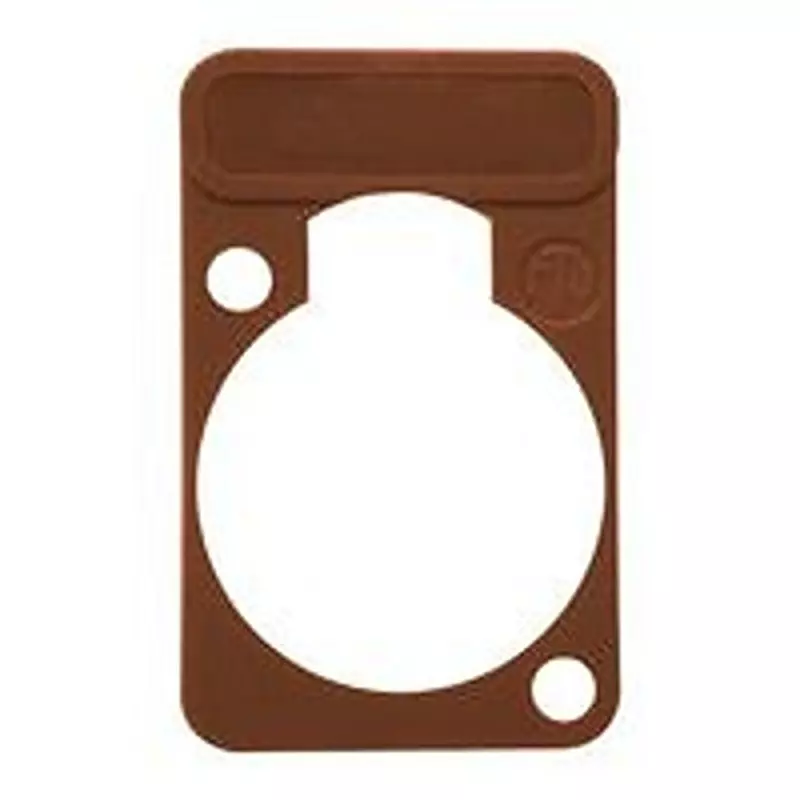 NEUTRIK Lettering Plate, D Shape, Brown, Dss-Brown