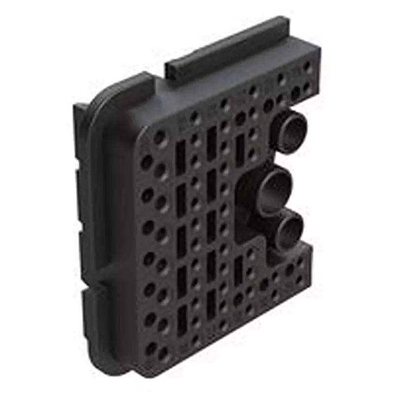 AMPHENOL SINE/TUCHEL Wedgelock, Right, 51 Pos, Black, Awb-51Sbr