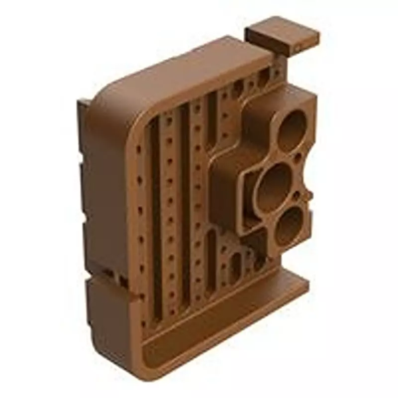 AMPHENOL SINE/TUCHEL Wedgelock, Right, 51 Pos, Brown, Awb-51Pdr