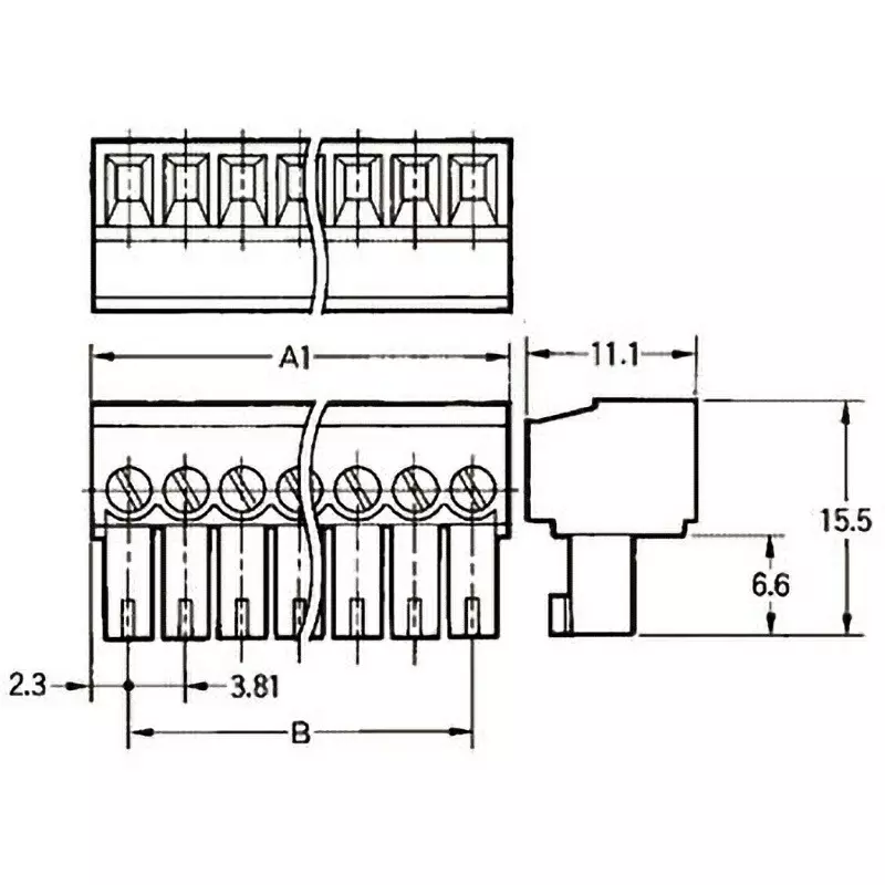 Omron PCB Terminal Block 6-Pole, XW4B-06B1-H1